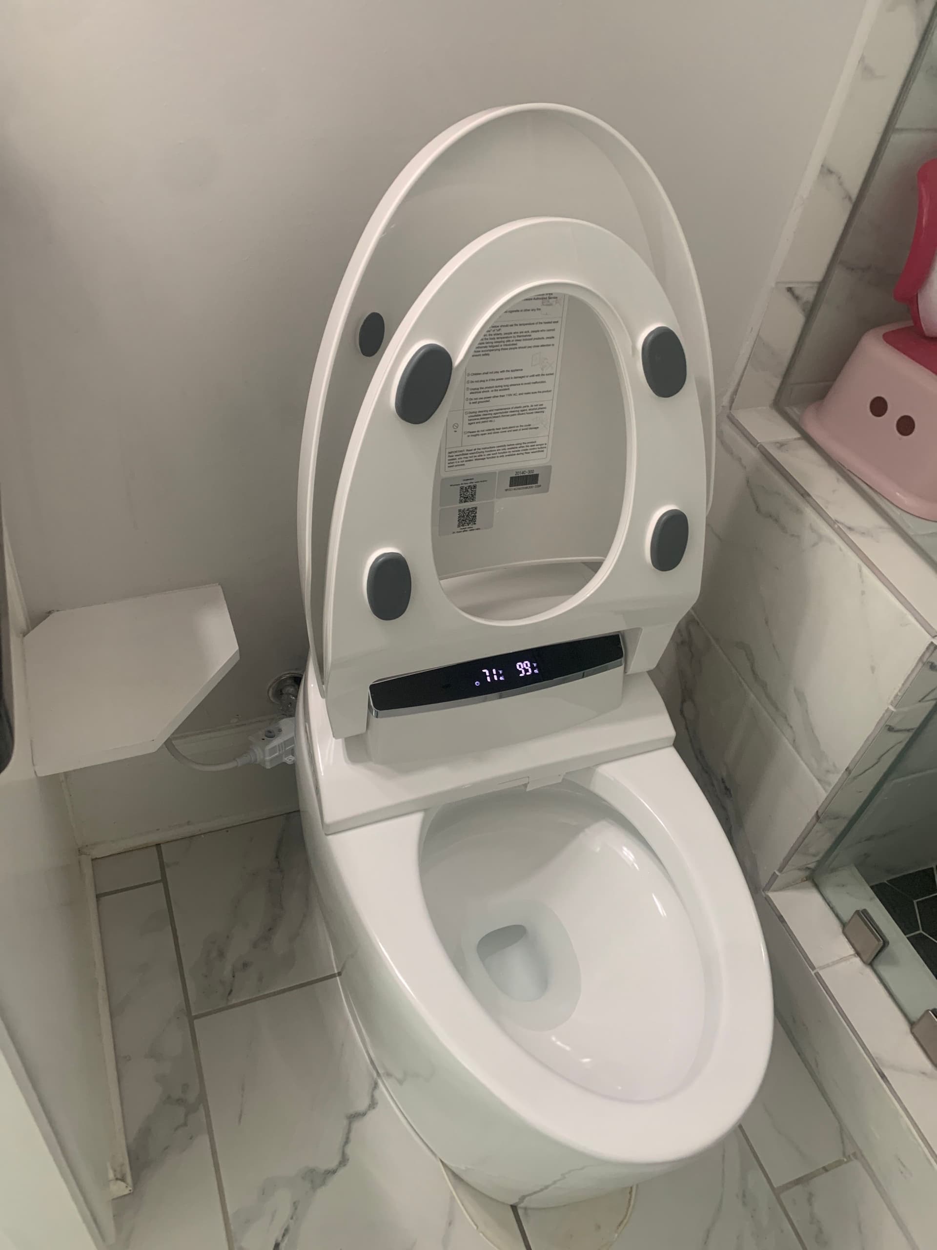 Gallery photos for Smart Toilet Installation With Built-In Bidet and Heated Water: Image #1