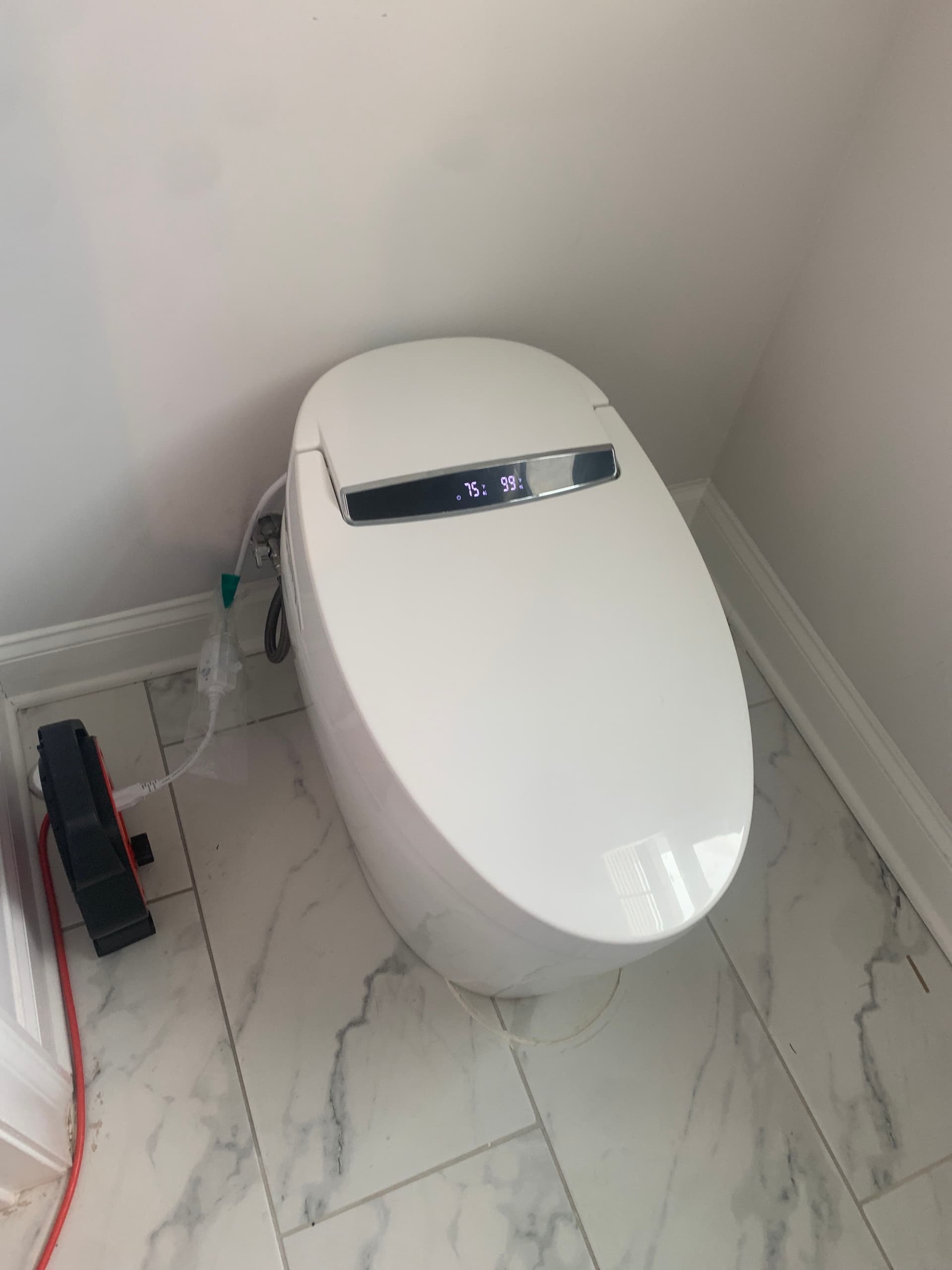 Smart Toilet Installation With Built-In Bidet and Heated Water image